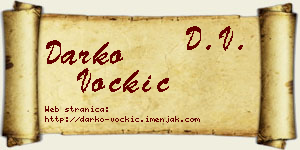 Darko Voćkić vizit kartica